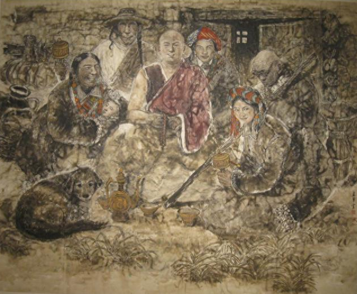 范增画家_画家范增作品钟馗报福_范增画家师傅