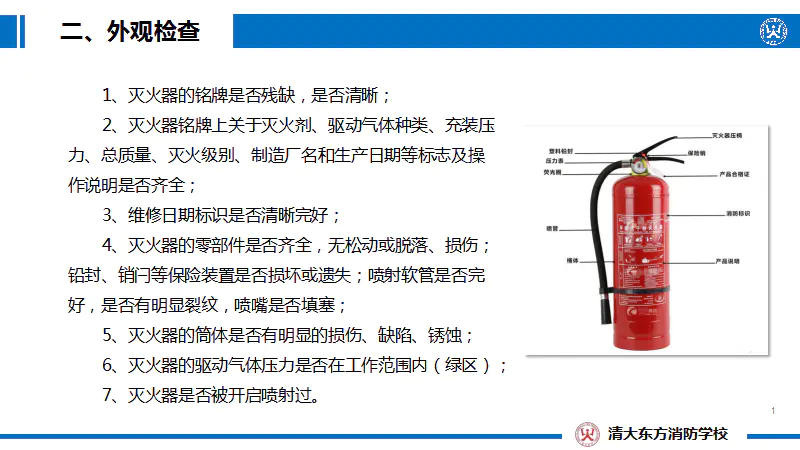 灭火器的检查方法及检查标准_灭火器检查表图片_灭火器检查内容有哪些